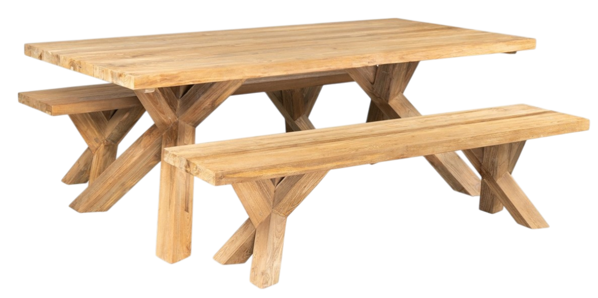SPIDER+LAVICE SET - sestava z teaku  - kvalitní ratanový, teakový nábytek od RATTAN STUDIO